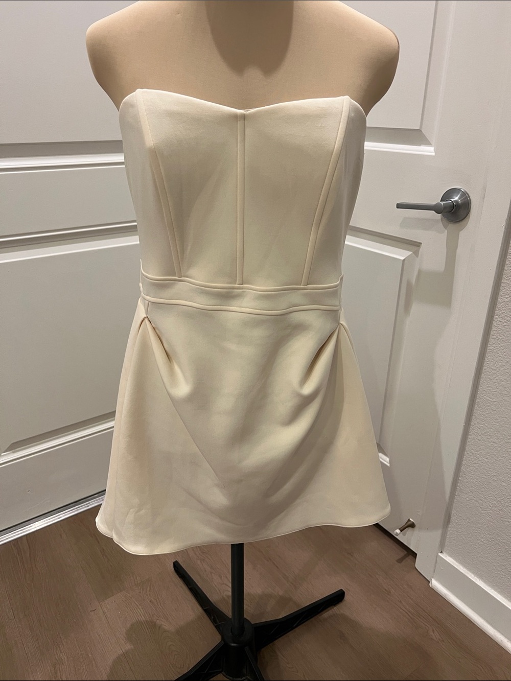 Fashion Nova Strapless Cream Mini Dress